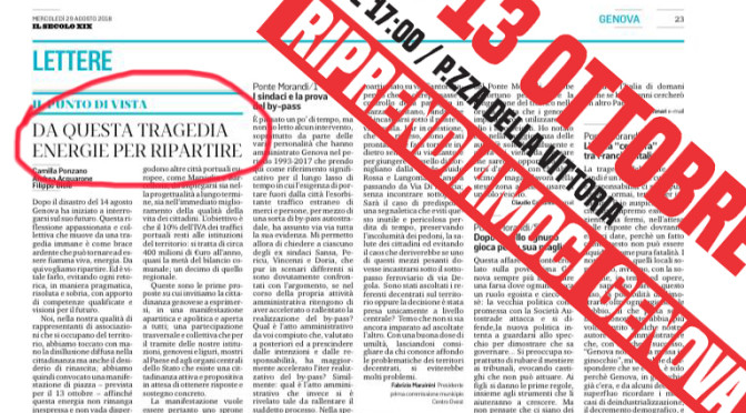 “Che cosa chiediamo?”- il manifesto di “13 ottobre, Riprendiamoci Genova”